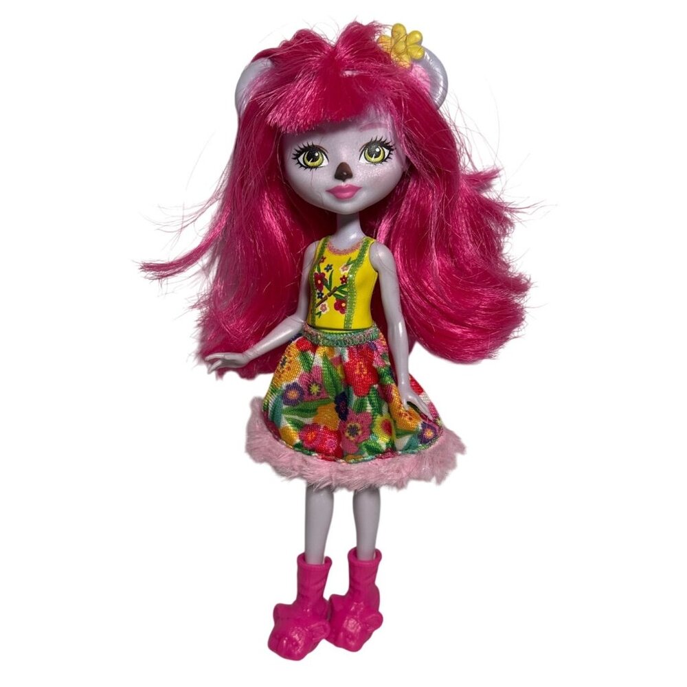 Enchantimals Karina Koala Doll With Pink Hair And Vibrant Floral Dress